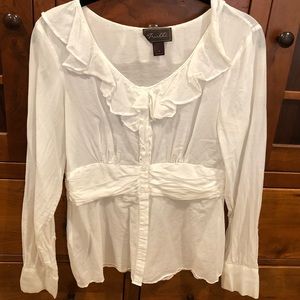 Shear silk/cotton blouse